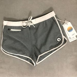 Vuori Tavi Shorts Grey Linen Texture Small